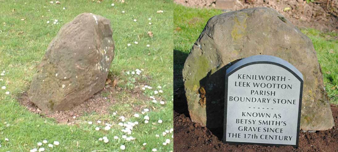 Betsy Smth grave before & after
