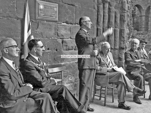 Lord Kenilworth handing over the Castle